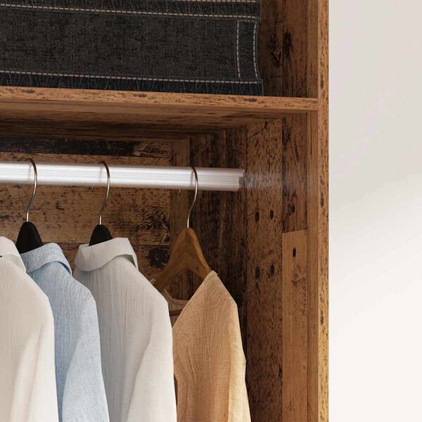 vidaXL &Scaron;atn&aacute; skriňa Star&eacute; drevo 50 x 50 x 200 cm Kompozitn&eacute; drevo