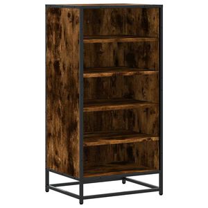 vidaXL Reg&aacute;l na top&aacute;nky dymov&yacute; dub 48x38x97,5 cm spracovan&eacute; drevo