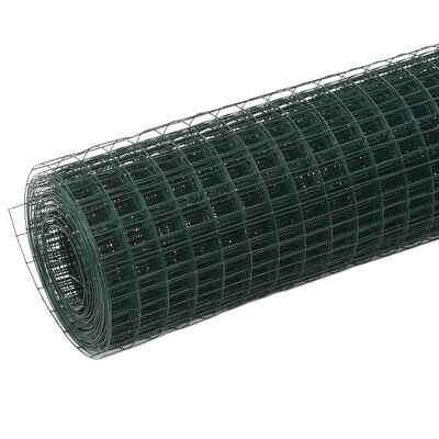 vidaXL Drôtené pletivo, oceľ potiahnutá PVC 10x0,5 m, zelené