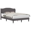 vidaXL R&aacute;m postele s čelnou doskou Siv&aacute; 160 x 200 cm Umel&aacute; koža