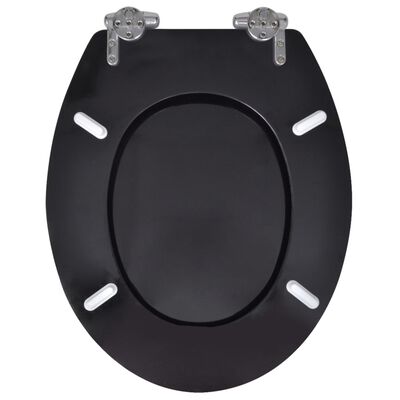 vidaXL WC sedadlá s vekami s mäkkým zatváraním 2 ks čierne MDF