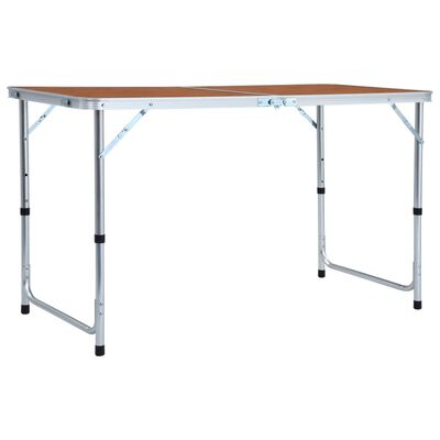 vidaXL Skladací kempingový stôl 120x60 cm hliníkový