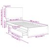 vidaXL &Uacute;ložn&aacute; posteľ Bet&oacute;nov&aacute; &scaron;ed&aacute; 100 x 200 cm Kompozitn&eacute; drevo