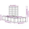 vidaXL R&aacute;m postele Včel&iacute; hned&yacute; 100 x 200 cm Mas&iacute;vne borovicov&eacute; drevo