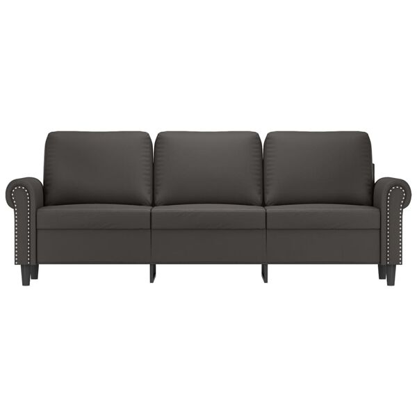 vidaXL 3-miestna pohovka siv&aacute; 180 cm umel&aacute; koža