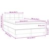 vidaXL Boxspring posteľ s matracom a LED, tmavomodr&aacute; 120x190 cm, zamat