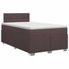 vidaXL Posteľ boxspring s matracom Tmavohned&aacute; 120 x 200 cm L&aacute;tka