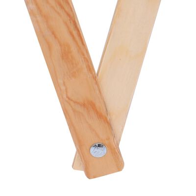 vidaXL Skladací kôš na bielizeň sivý drevo a látka