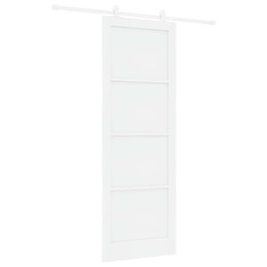 vidaXL Posuvn&eacute; dvere Biela 83 x 232 cm Borovicov&yacute; mas&iacute;v