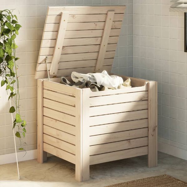 vidaXL Úložný box s vekom RANA 60x49x54 cm borovicový masív