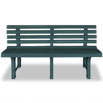 vidaXL Záhradná lavička 145,5 cm, plast, zelená