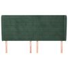 vidaXL Čelo postele so z&aacute;hybmi tmavozelen&yacute; 183x23x118/128 cm zamat