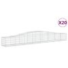 vidaXL Obl&uacute;kov&yacute; gabionov&yacute; k&ocirc;&scaron; 20 ks 400x50x40/60 cm pozinkovan&eacute; železo