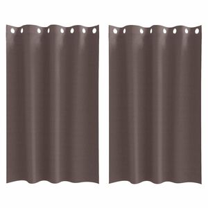 vidaXL Z&aacute;clony na zatemnenie s kr&uacute;žkami 2 ks Tmavohned&aacute; 175 x 140 cm