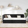 vidaXL Rohový rám postele s čelnou doskou Čierna 80 x 200 cm Zamat