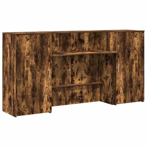 vidaXL Recepčn&yacute; st&ocirc;l dymov&yacute; dub 200x50x103,5 cm kompozitn&eacute; drevo