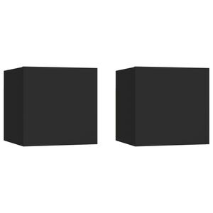 vidaXL Nočn&eacute; stol&iacute;ky 2 ks, čierne 30,5x30x30 cm, kompozitn&eacute; drevo