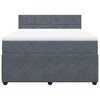 vidaXL Posteľn&yacute; r&aacute;m boxspring s matracom tmavosiv&yacute; 140x200 cm zamat
