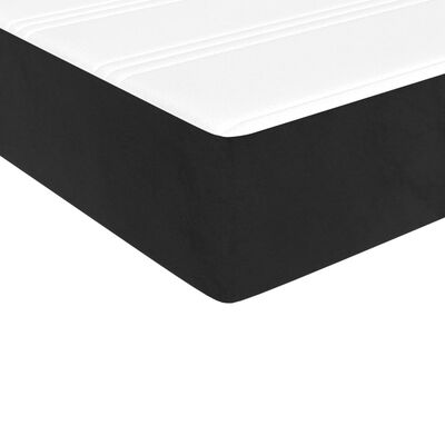 vidaXL Posteľný rám boxspring s matracom čierny 90x200 cm zamat