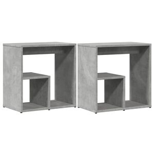 vidaXL Pr&iacute;ručn&eacute; stol&iacute;ky 2 ks bet&oacute;nov&eacute; siv&eacute; 50x30x50cm kompozitn&eacute; drevo