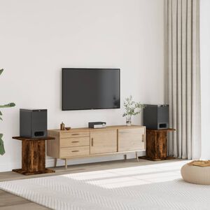 vidaXL Stojany na reproduktor 2ks dymov&yacute; dub 30x30x40 cm kompoz. drevo