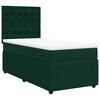 vidaXL Posteľn&yacute; r&aacute;m boxsping s matracom tmavozelen&yacute; 90x190 cm zamat