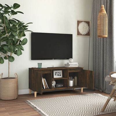 vidaXL TV stolík nohy z dreva farba dubu sonoma 103,5x35x50 cm