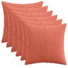 vidaXL Poťah na podložku 6 pcs ALMELO Červenooranžov&aacute; 45 x 45 cm