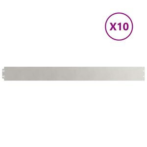 vidaXL Obrubn&iacute;k tr&aacute;vnika 10 ks 10 x 103 cm Nehrdzavej&uacute;ca oceľ