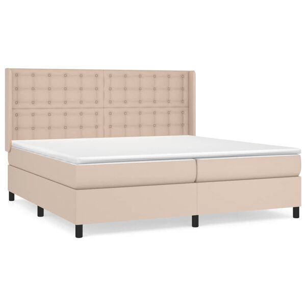 vidaXL Boxspring posteľ s matracom kapuč&iacute;nov&aacute; 200x200 cm umel&aacute; koža