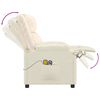vidaXL Zdvíhacie masážne kreslo krémové umelá koža