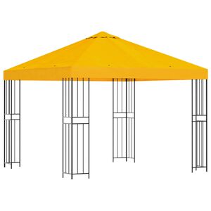 vidaXL Alt&aacute;nok 3 x 3 m Žlt&aacute; Polyester a oceľ 190 gsm