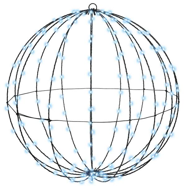 vidaXL Lopta s 192 LED-i Studen&aacute; biela 60 cm Kov