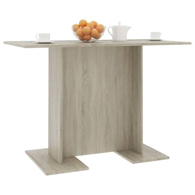 vidaXL Jedálenský stôl, dub sonoma 110x60x75 cm, kompozitné drevo
