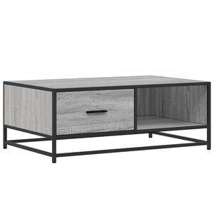vidaXL Konferenčn&yacute; stol&iacute;k siv&yacute; sonoma 90x57x35cm kompozit. drevo a kov