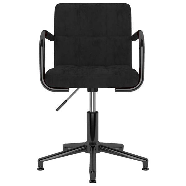 vidaXL Otočn&aacute; jed&aacute;lensk&aacute; stolička čierna zamatov&aacute;