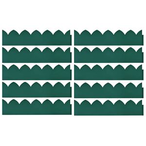 vidaXL Obruba tr&aacute;vnika 10 ks zelen&aacute; 65x15 cm PP