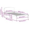 vidaXL Rám postele Prírodná 90 x 200 cm Masívne borovicové drevo