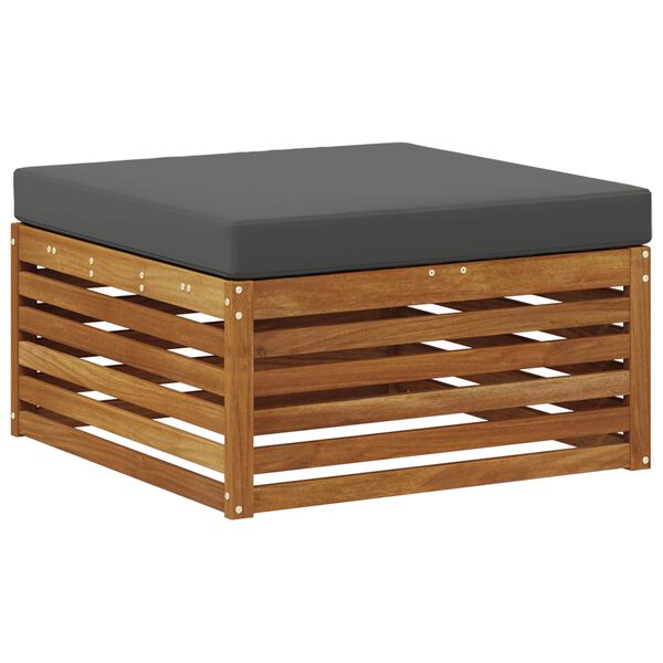 vidaXL Z&aacute;hradn&aacute; s&uacute;prava gaučov s vank&uacute;&scaron;om 5 pcs Pr&iacute;rodn&aacute; a antracitov&aacute;