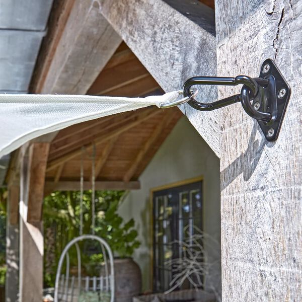 Livin'outdoor Upevňovacie prvky na l&aacute;tkov&eacute; tienidlo trojuholn&iacute;k čierne