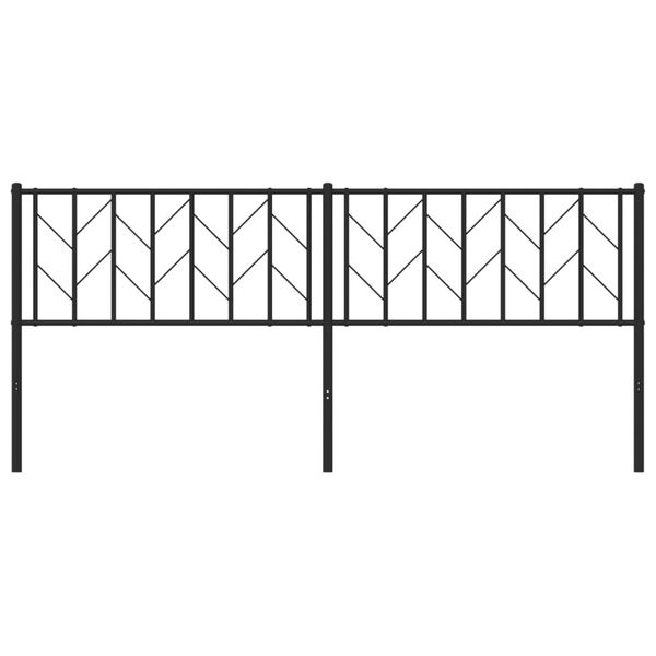 vidaXL Kovové čelo postele čierne 193 cm