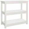 vidaXL Konzolov&yacute; stol&iacute;k biely 80x40x74 cm mas&iacute;vne borovicov&eacute; drevo
