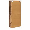vidaXL Highboard so z&aacute;suvkou Star&eacute; drevo 69,5 x 34 x 180 cm
