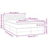 vidaXL Posteľn&yacute; r&aacute;m boxspring s matracom tmavosiv&yacute; 140x210 cm zamat