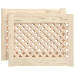vidaXL Dvere skrinky mriežkov&yacute; dizajn 2 ks 49,5x39,5 cm mas&iacute;v borovica