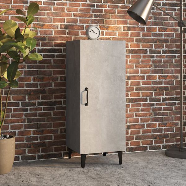 vidaXL Komoda betónovo sivá 34,5x34x90 cm spracované drevo