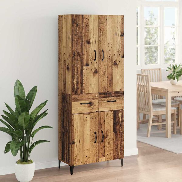 vidaXL Highboard Star&eacute; drevo 69,5 x 34 x 180 cm Kompozitn&eacute; drevo