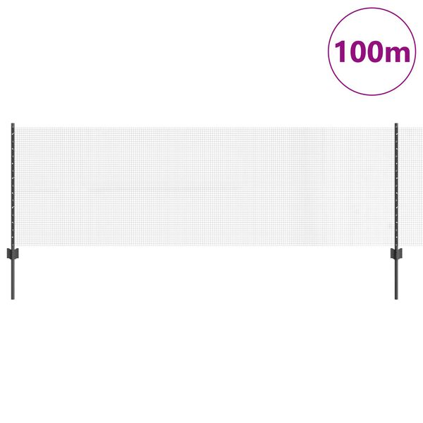 vidaXL Plot s podperou Siv&aacute; 0,8 x 100 m Ocel a PVC