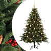 vidaXL Umel&yacute; vianočn&yacute; stromček s vianočn&yacute;mi guľami 120 cm 150 LED