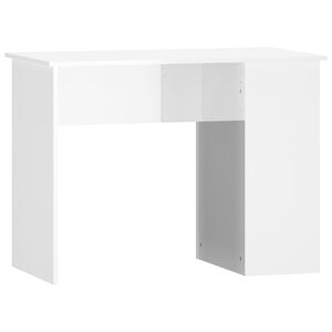 vidaXL St&ocirc;l leskl&yacute; biely 100x55x75 cm spracovan&eacute; drevo